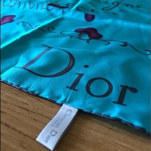 Christian Dior square silk scarf